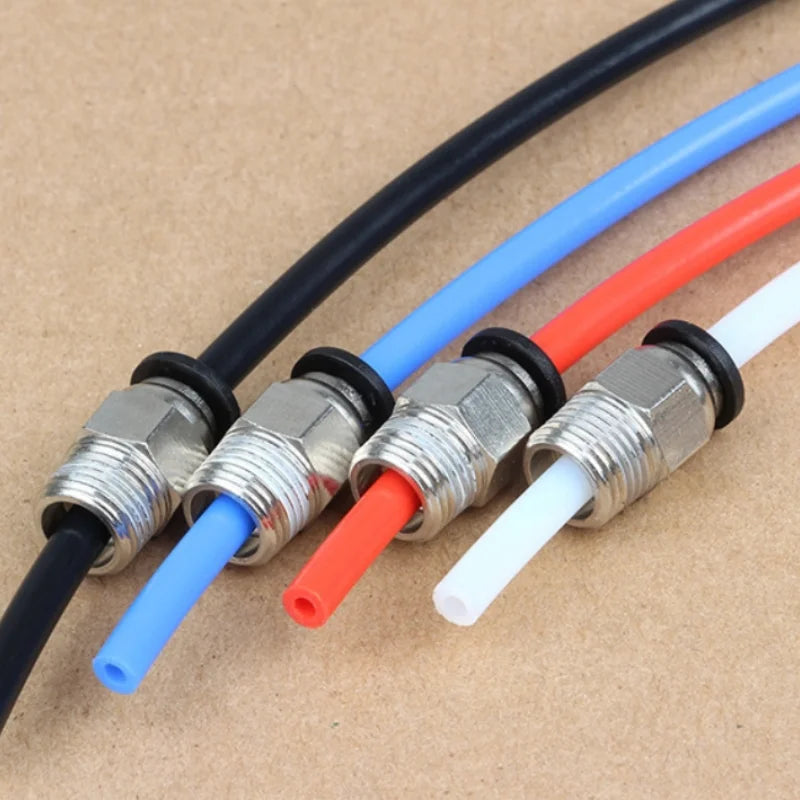 PC4-M10 Male Pneumatic Quick Connect Fitting - Push In 4mm OD PTFE Tube Connector for 3D Printer/CNC (Air Tight Design)