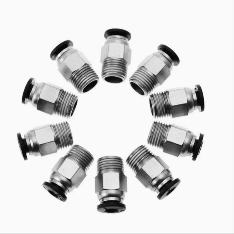 PC4-M10 Male Pneumatic Quick Connect Fitting - Push In 4mm OD PTFE Tube Connector for 3D Printer/CNC (Air Tight Design)