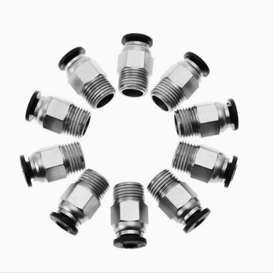 PC4-M10 Male Pneumatic Quick Connect Fitting - Push In 4mm OD PTFE Tube Connector for 3D Printer/CNC (Air Tight Design)