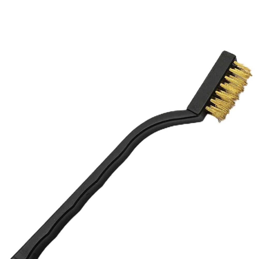 3D Printer Nozzle Cleaning Brushes Kit - 6PCS Brass Bristle Derusting Brush Set (12cm) for Extruder/Hotend Maintenance & Nozzle Unclogging Tools