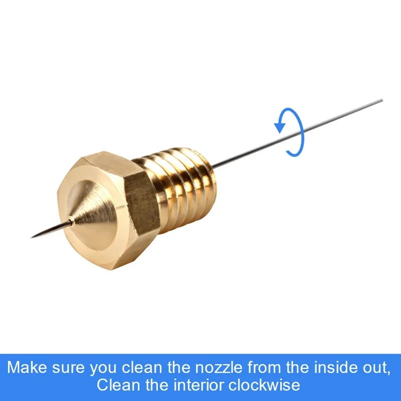 MK8 E3D Nozzle Cleaning Needle 0.4Mm Drill(5 PCS)
