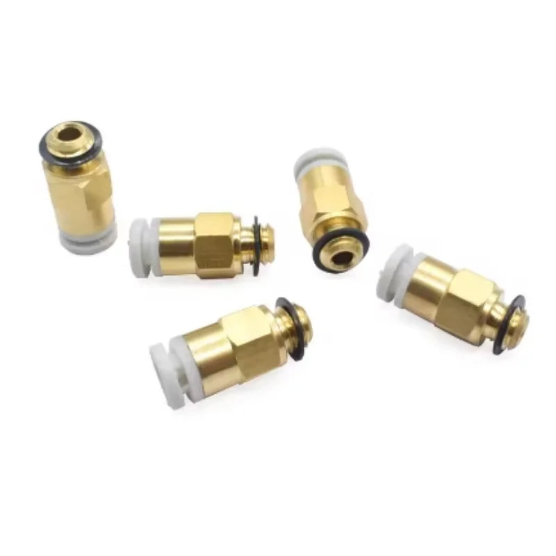 M6x4mm Quick Release Pneumatic Fittings for 3D Printers - PTFE Tube Connectors Compatible with Extruder/Hotend (10-Pack)