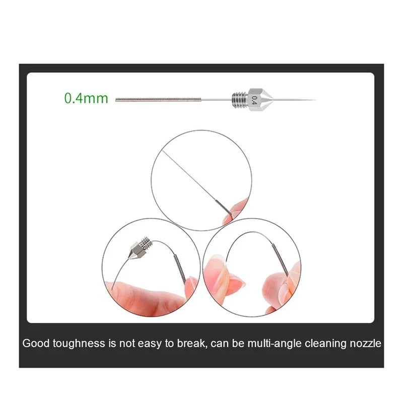 MK8 E3D Nozzle Cleaning Needle 0.4Mm Drill(5 PCS)