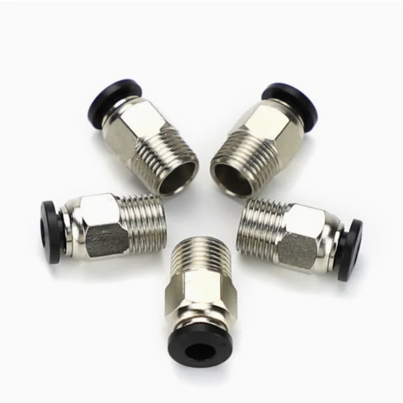 PC4-M10 Male Pneumatic Quick Connect Fitting - Push In 4mm OD PTFE Tube Connector for 3D Printer/CNC (Air Tight Design)