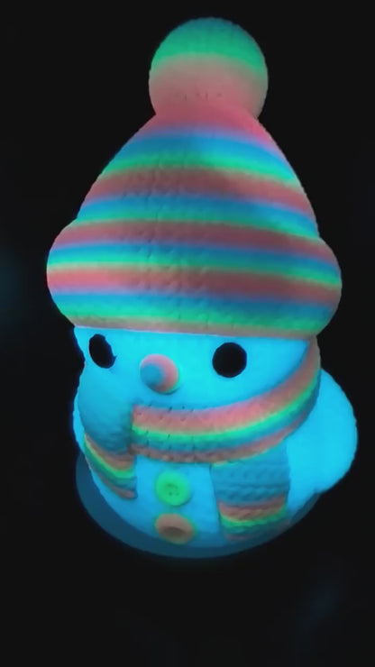 PLA Luminous Rainbow Filament 1.75mm – Multicolor Gradient Glow-in-the-Dark 3D Printing Material, Easy to Print, Eco-Friendly, 1KG