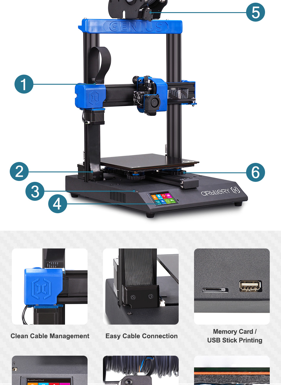 Artillery Genius Fdm 3d Printer Aluminum Extrusion Can Print Flexible Material Impresoras 3d Printer For Sale Trading3d